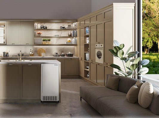 Stainless Steel Built-in Freestanding Ice Maker : Great Companion For Outdoor Use