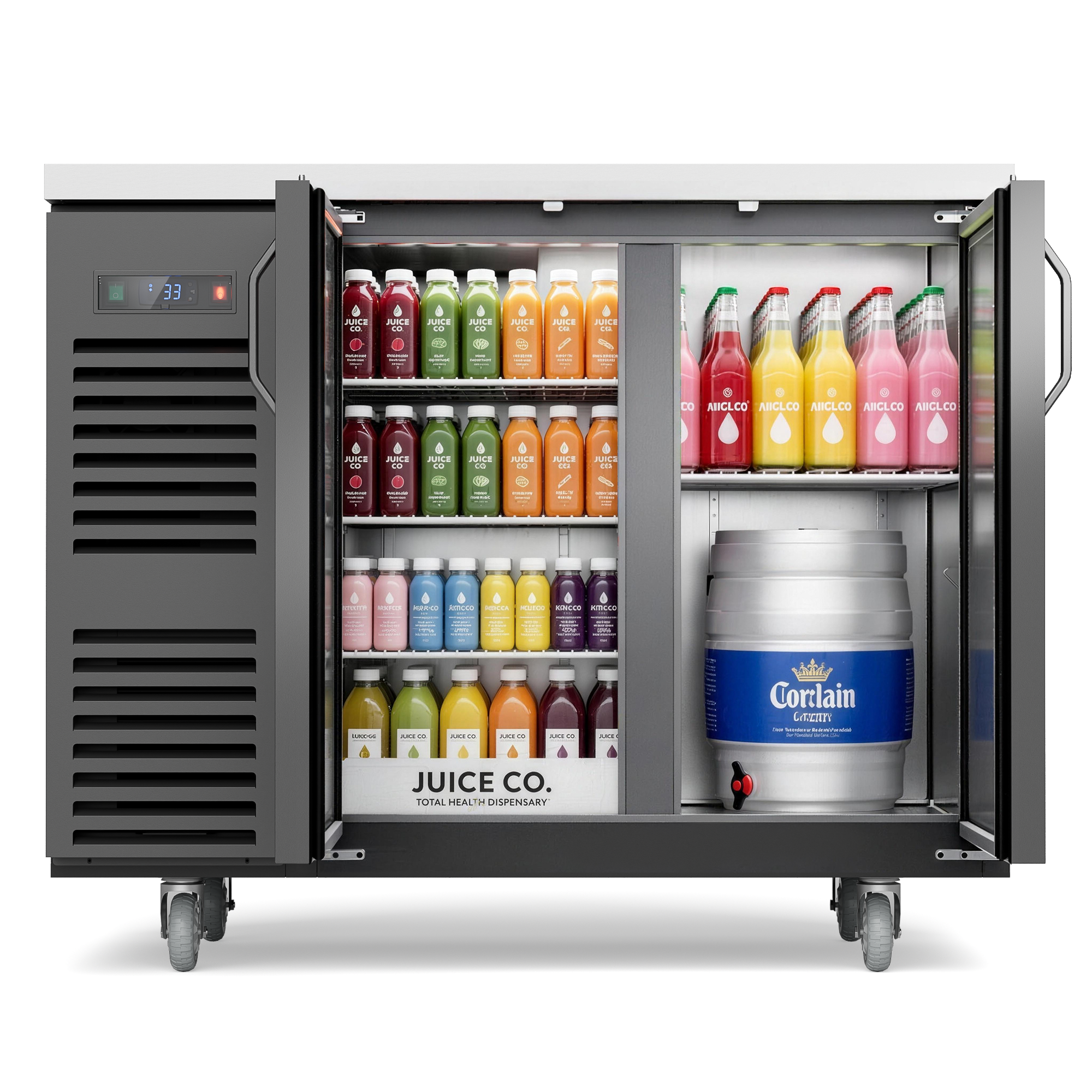 Coolski 48 in. W 15.1 cu. ft. Commercial Solid Door Under Back Bar