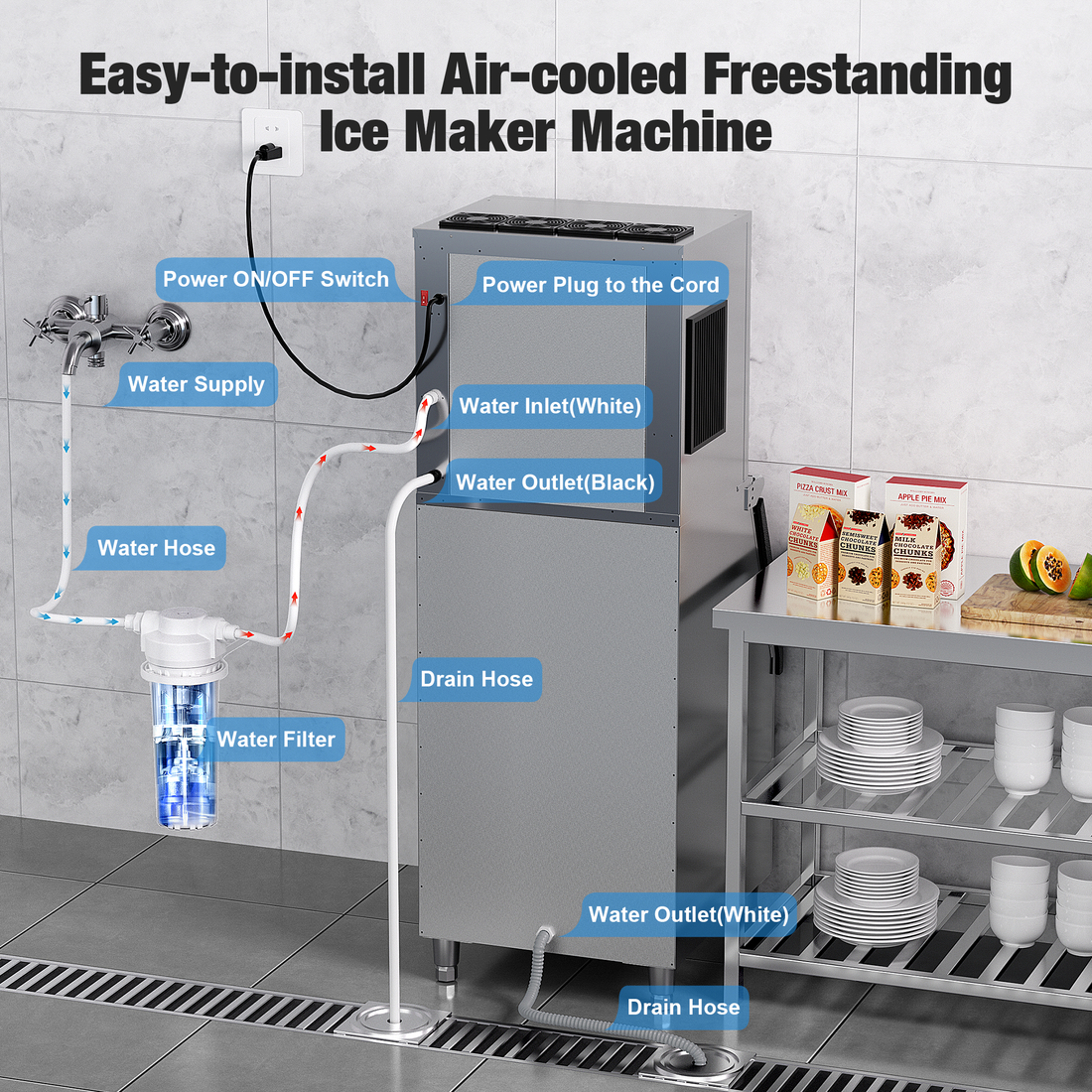 Introducing the Coolski Commercial Ice Machine: The Perfect Solution for High-Demand Settings!