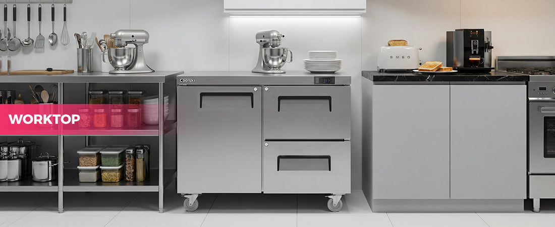 Coolski 48" Drawer Door Combo Undercounter Refrigerator: Streamline Prep and Cold Storage in One Unit