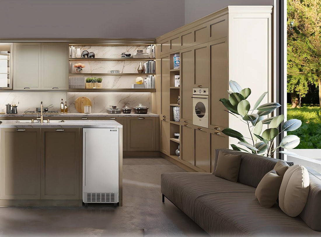 Stainless Steel Built-in Freestanding Ice Maker : Great Companion For Outdoor Use