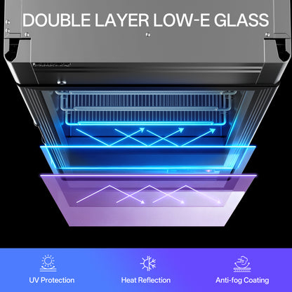 Coolski 27 in. 21.8 cu. ft. Auto / Cycle Defrost 1-Glass Door Commercial Reach In Display Upright Freezer in Stainless Steel