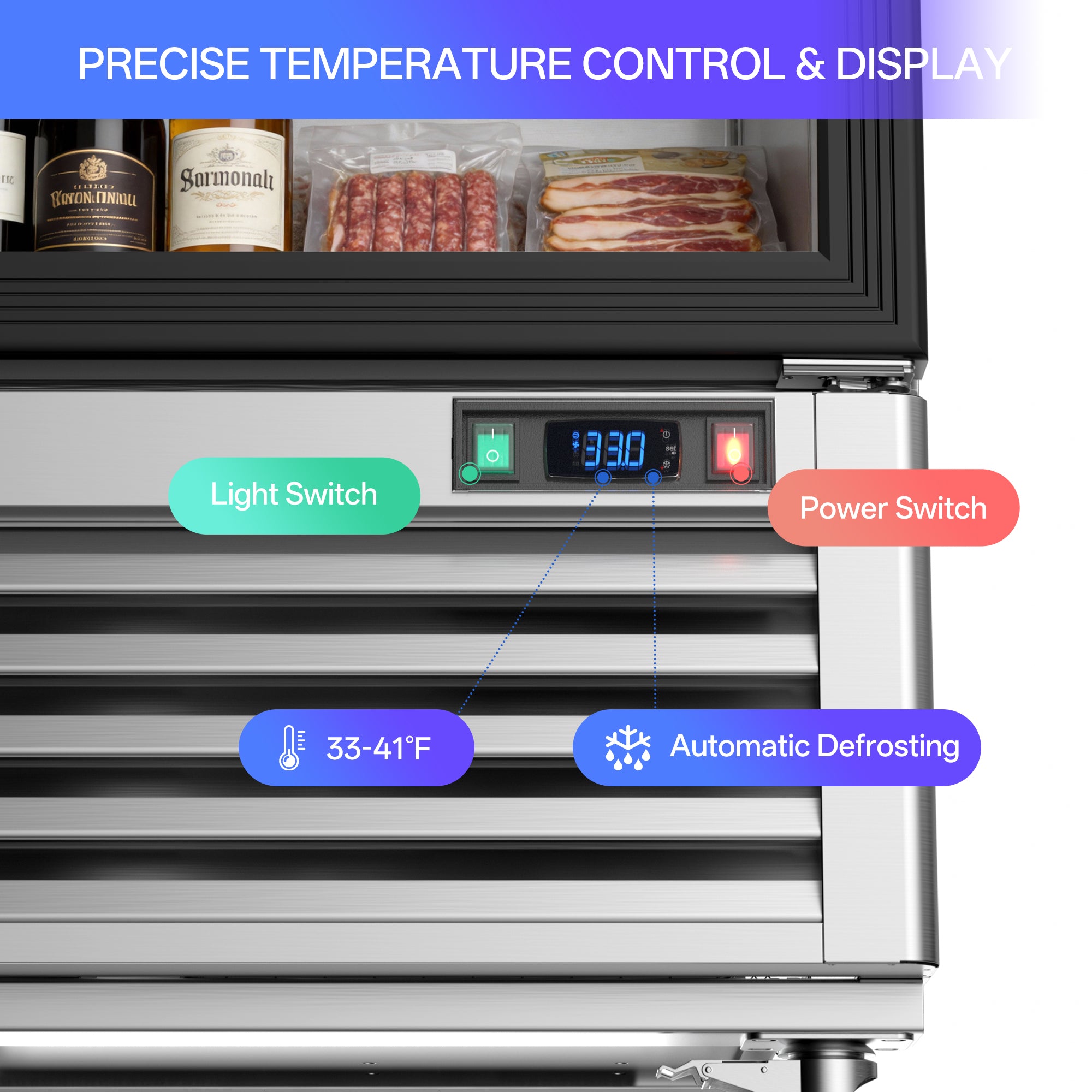 Coolski 82 in. 78.2 cu. ft. Commercial Display Refrigerator