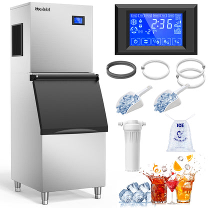 Coolski 22'' Commercial Ice Maker Machine 450LBS/24H