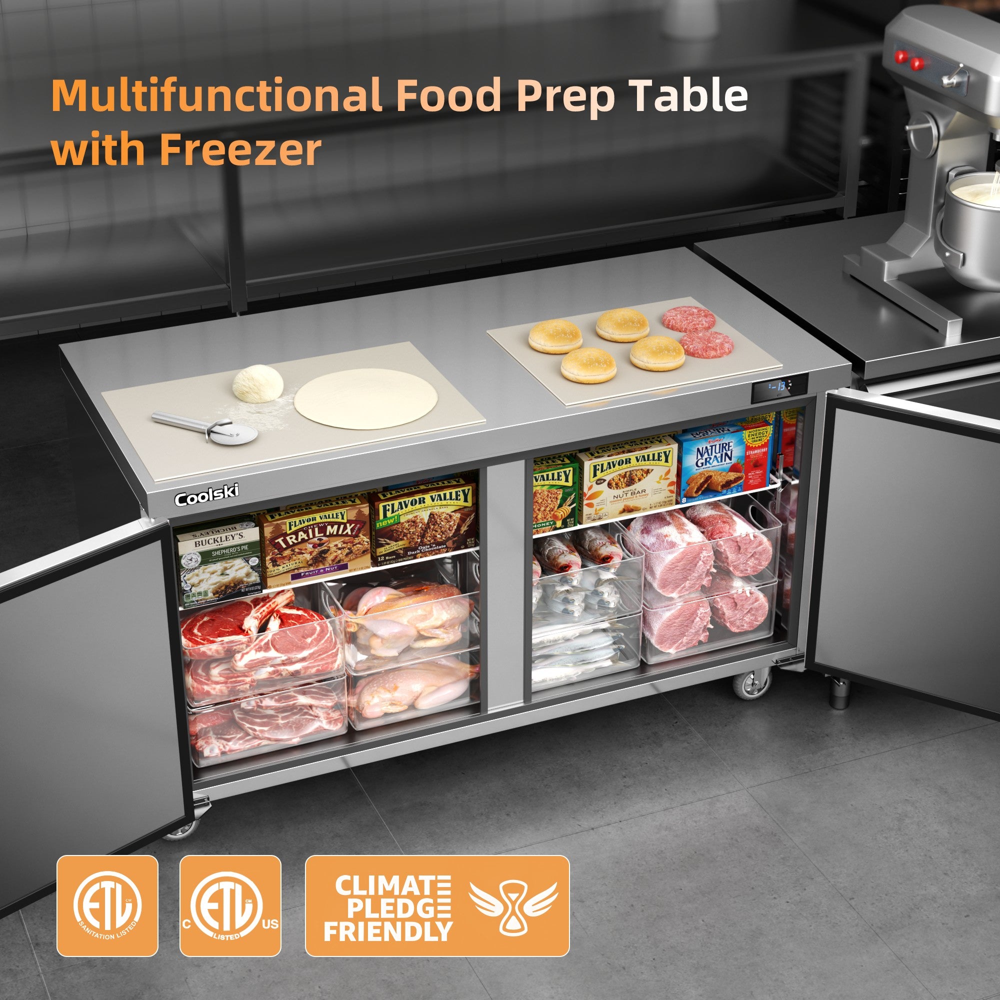 Coolski 60 in. 17.6 cu. ft. Commercial Auto / Cycle Defrost