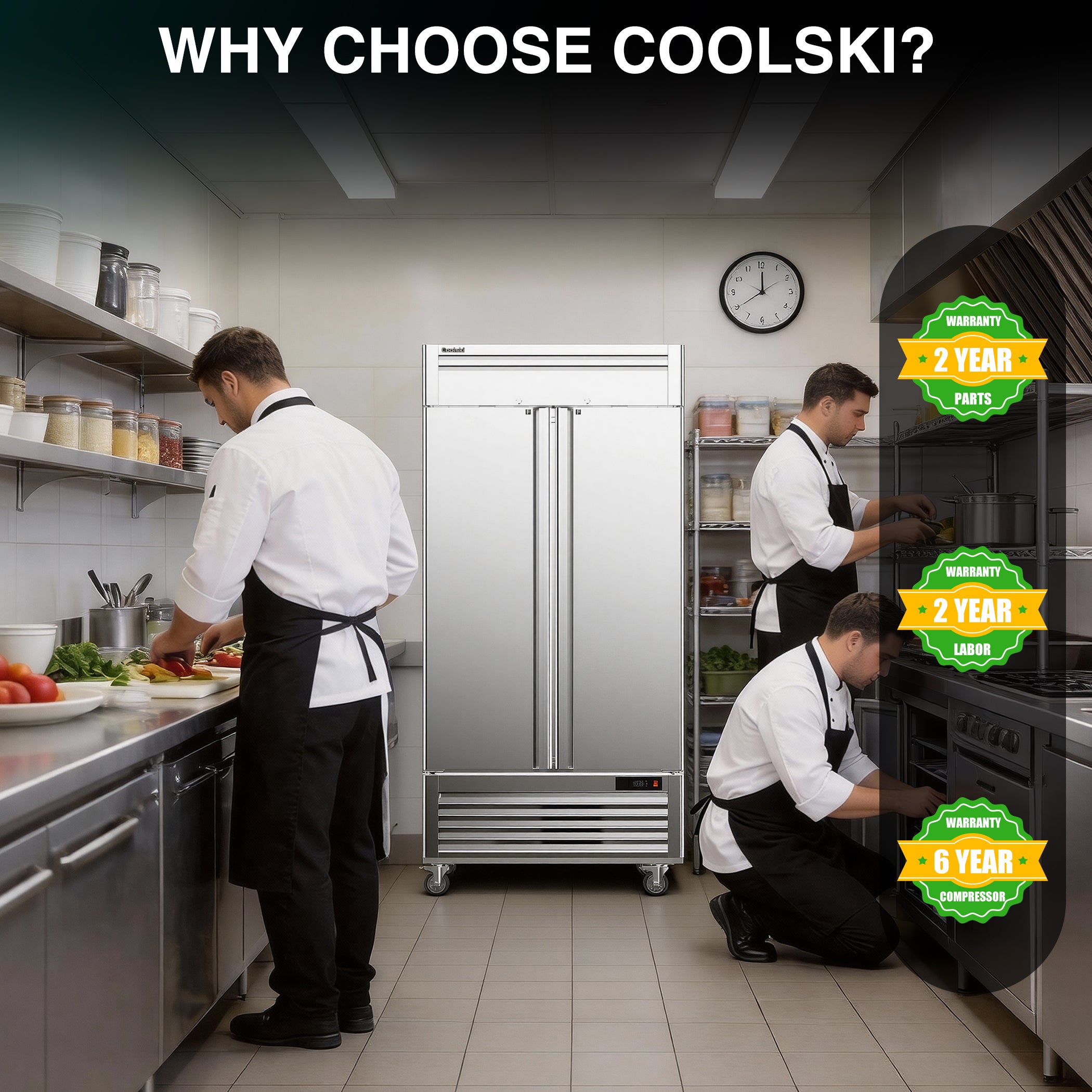 Coolski 40 in. 35 cu. ft. Auto / Cycle Defrost Commercial