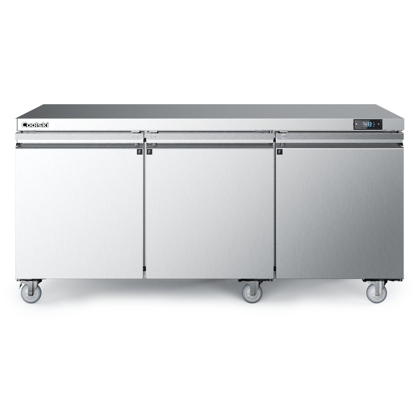 Coolski 72 in. 20.9 cu. ft. Commercial Auto / Cycle Defrost Undercounter Upright Freezer in Stainless Steel