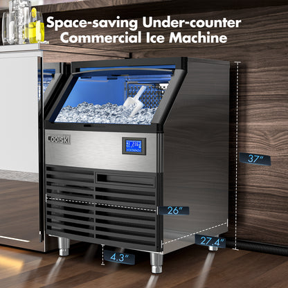 Coolski 26'' Undercounter Ice Machine 200LBS/24H