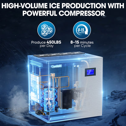 Top Portion of Coolski Commercial Ice Machine 450LBS/Day