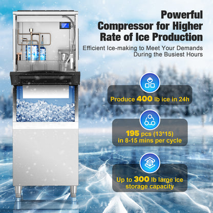 Coolski 22'' Commercial Ice Maker Machine 450LBS/24H