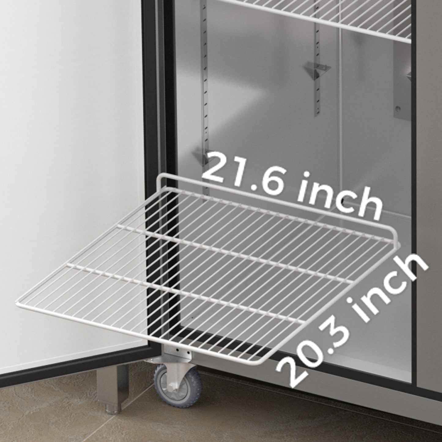 Coolski Extra Food Shelves Replaces for 48"W Double Door Commercial refrigerator Freezer combo