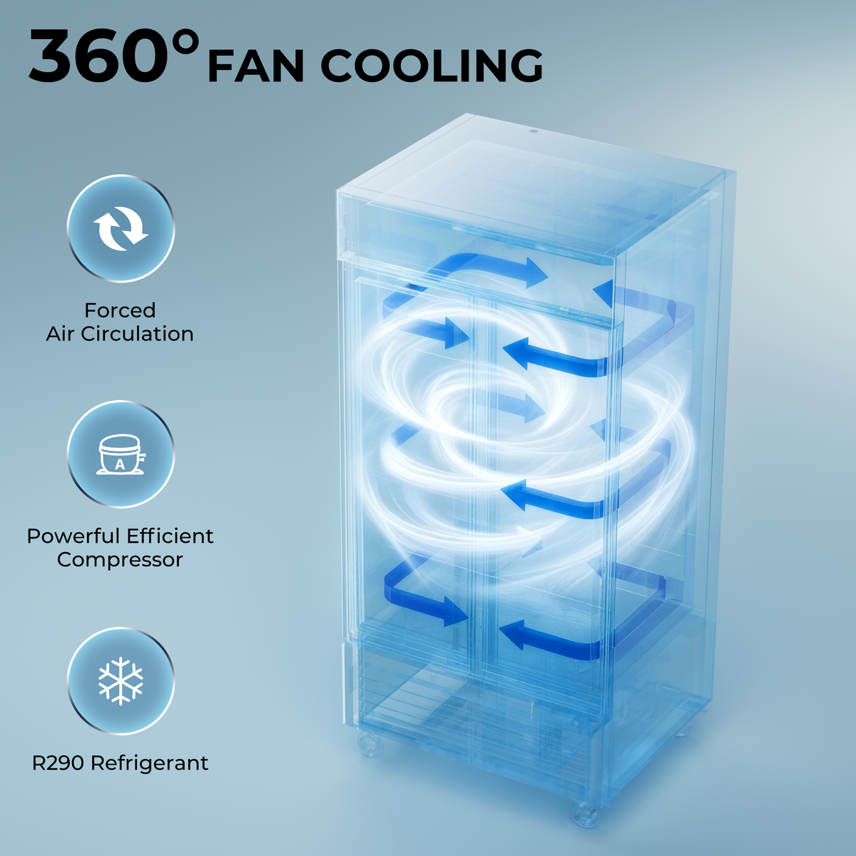 Coolski 40’’ W Commercial Display Freezer, 35 cu.ft Upright Merchandiser Freezer for Supermarket, Restaurant, Cafe, Bar, Top Customizable Light Box, Automatic Defrost, ETL&DOE Certified