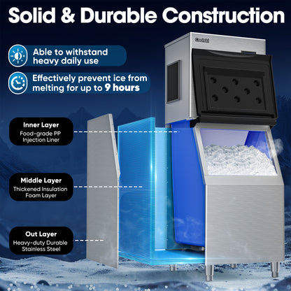 Coolski 22‘’ Commercial Ice Maker Machine 550LBS/24H''