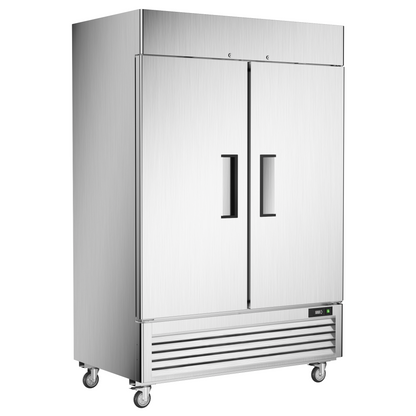 Coolski 54’’ W Commercial Freezer 49 Cu.Ft Stainless Steel Reach-in Freezer