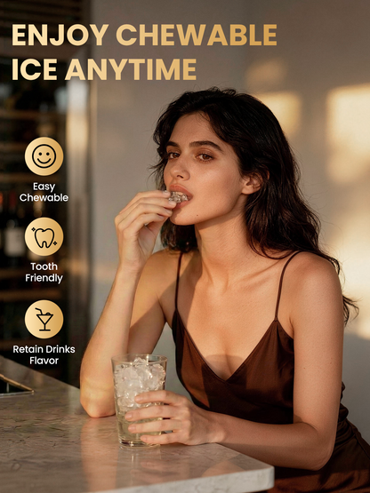 Coolski 15 in. 100lbs/24H Commercial Nugget Ice Maker in Black, Bulit-in/Freestanding, Auto-Cleaning