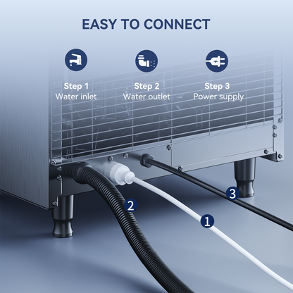 Coolski Commercial Ice Maker Machine, 100lbs/24H Ice Machine, 34lbs Storage