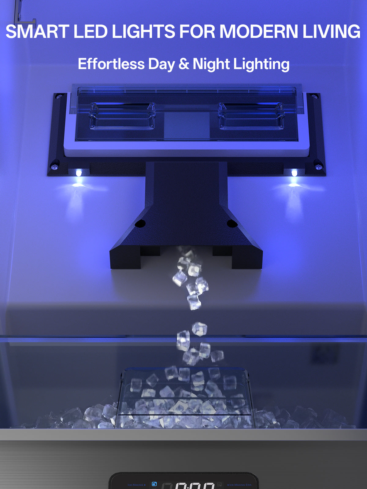 Coolski 15 in. 100lbs/24H Commercial Nugget Ice Maker in Silver, Bulit-in/Freestanding, Auto-Cleaning