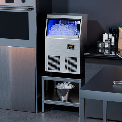Coolski Commercial Under Counter Ice Maker Machine, 200lbs/24H