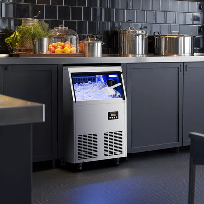 Coolski Commercial Under Counter Ice Maker Machine, 200lbs/24H